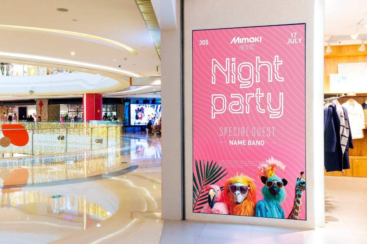 Picture of a sign printed with the Mimaki CJV200