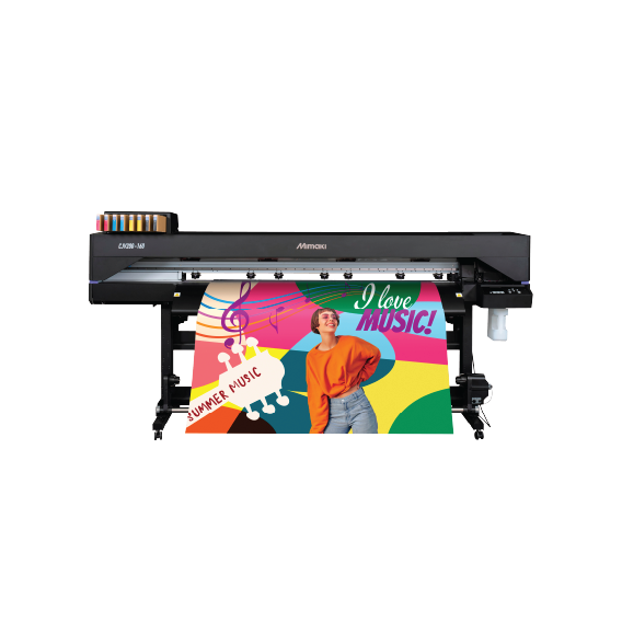 Image of the Mimaki CJV200-160 front with vinyl