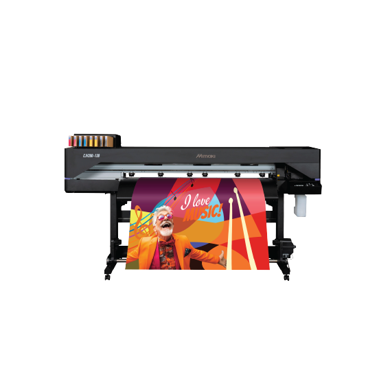 Image of the Mimaki CJV200-130 front with vinyl