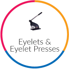 Eyelets and eyelet press collection page image for wide format printers sold at signmastersystems | Sign Tools