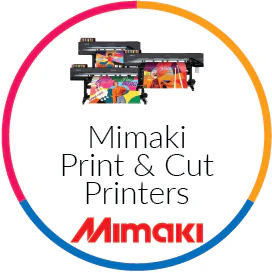 collection page image for the Mimaki Print & Cut  printers sold at Signmaster Systems, ideal for signage, stickers and so much more. 