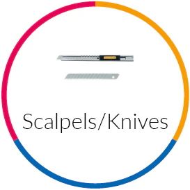 image of the scalpels and knives collection at signmastersystems |Sign Tools