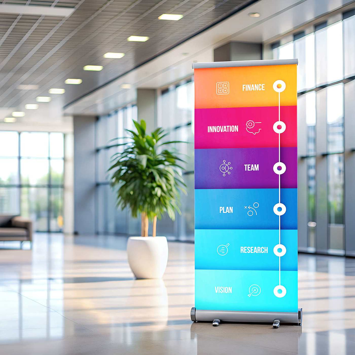 MD-RU380 - 380gsm Layflat PET grey back roll up | Pull Up Banner Material
