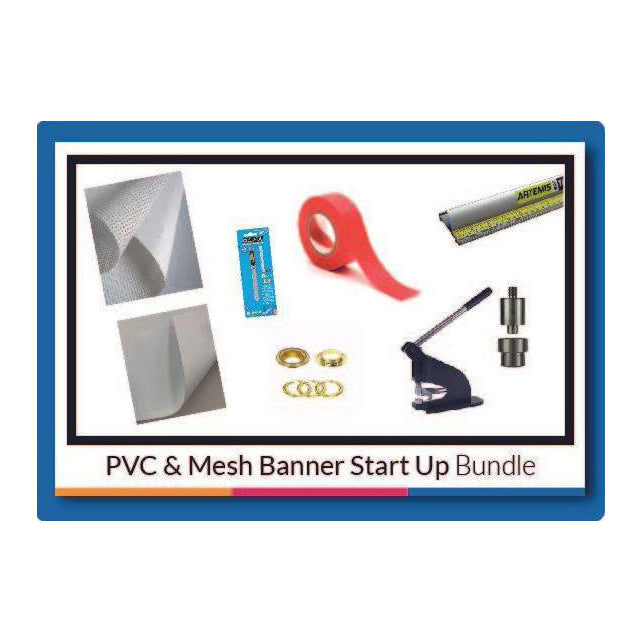 image of pvc and mesh banner start up bundle - signmastersystems