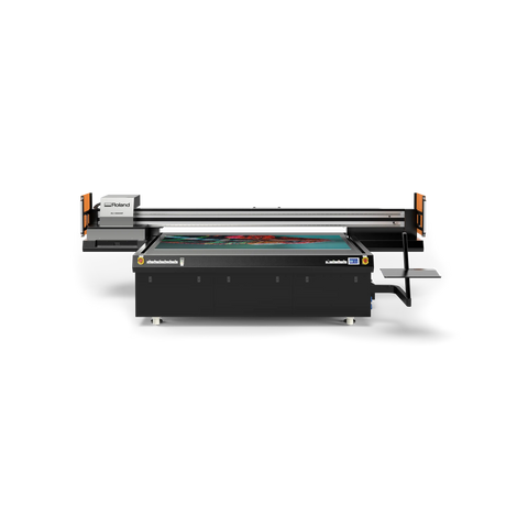 front of roland eu-100mf uv flatbed printer - signmastersystems