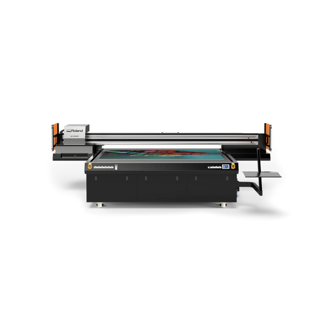 front of roland eu-100mf uv flatbed printer - signmastersystems