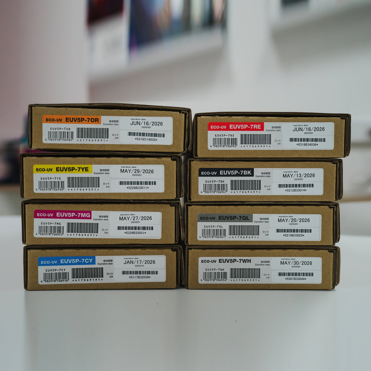 image of roland euv5p inks stacked - signmastersystems