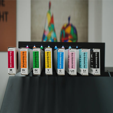 image of roland tr3 inks in machine - signmastersystems