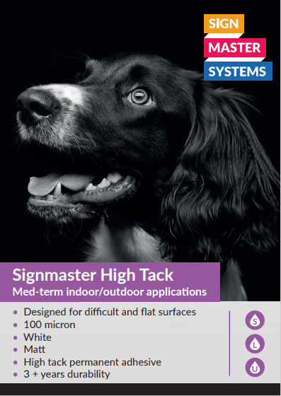 SIGNMASTER HIGH TACK VINYL 500mm x 50m - signmastersystems