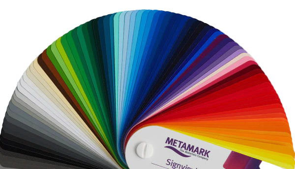 picture of a swatch for coloured vinyl from metamark - sold online at signmaster systems